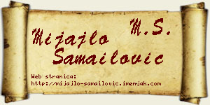 Mijajlo Samailović vizit kartica